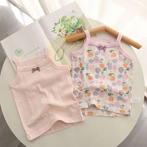 Gilet camisole d'été japonais léger et fin pour filles, haut pour enfants de taille moyenne à grande, chemise inférieure sans manches en pur coton de classe A pour bébé