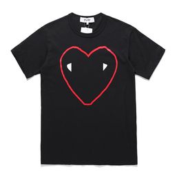 T-shirt à manches courtes et col rond, marque japonaise tide, classique love, printemps/été, petit cœur rouge, sapin, 2023