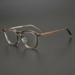 Lunettes rondes en acétate faites à la main de Style classique de marque japonaise pour hommes et femmes, accessoires de monture de lunettes optiques rétro 240313