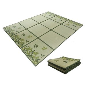 Japanse traditionele igusa tatami tapijt vloer mat rush tatami mat unit vloerplaat lichtgewicht voor woonkamer slaapkamer matras 210301