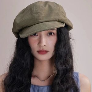 Japanse trend krantenjongen Berets hoeden voor vrouwen vintage literatuur veelzijdige schilder cloud cap motorkap gorras sombreros de mujer 240601