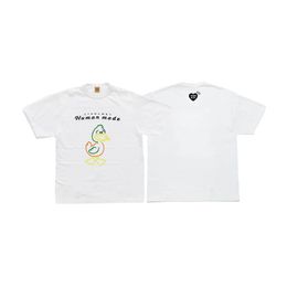 Camisetas de diseñador para hombre hechas a mano de marca japonesa de moda, camiseta holgada de manga corta con algodón de azufre, oso polar, pato, linda camiseta con estampado de letras animales c3