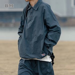 Japonais À La Mode Polo Col Séchage Rapide Couleur Unie Chemise Pantalon Hommes Vêtements Printemps Sport En Plein Air Pantalon Ensembles Streetwear Survêtement 240201