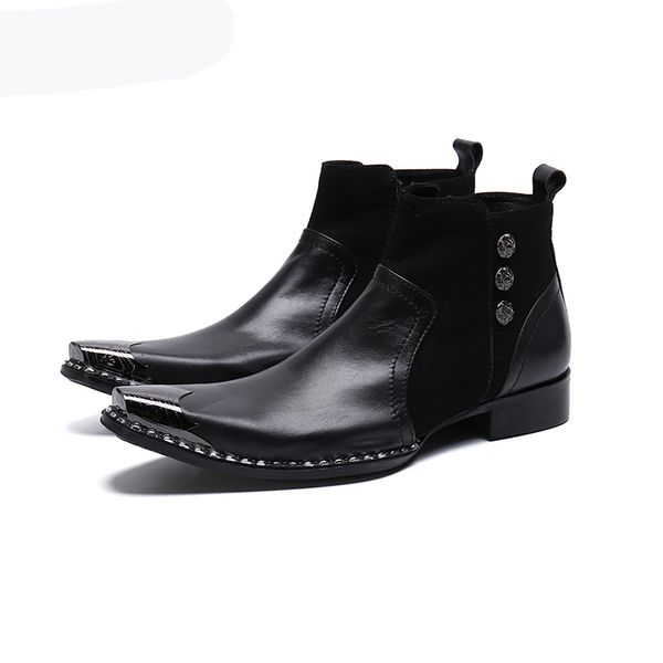 Bottes pour hommes de Type japonais faites à la main bottes en cuir véritable souple hommes bout pointu bottes de fête et de mariage chaussures pour hommes