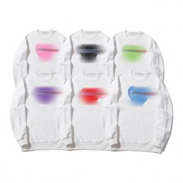 Version japonaise de la marque Trend Kawakubo Rei Play Color Love Small Label Broidered Cotton Circle Mens and Womens Crew-Neck Hoodie B5VJ # #