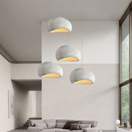 Lustre japonais Wabi-Sabi moderne minimaliste salle à manger salon chambre Bar concepteur chez l'habitant E27 décorer lampe suspendue