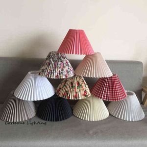 Japanse Yamato-stijl tafellamp vintage doek lamp tinten voor tafellampen slaapkamer studie tatami muticolor geplooide lampenkappen H220423