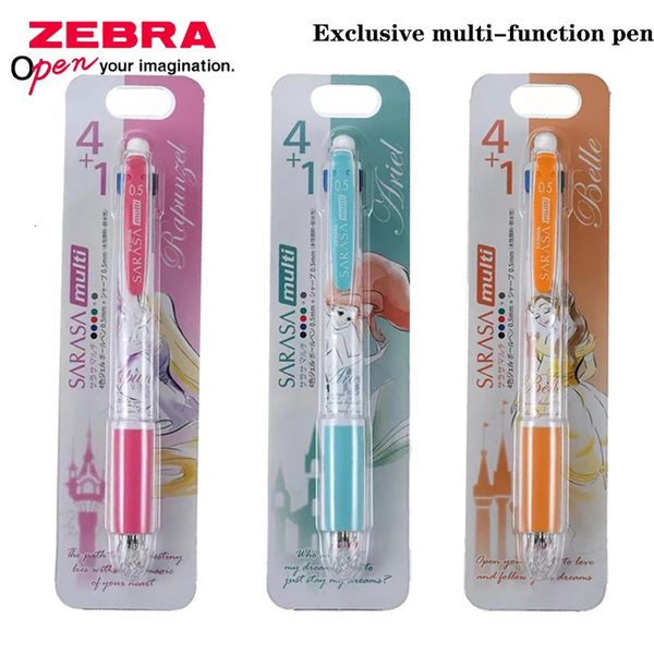 Stylo multifonction japonais ZEBRA limité à 5 en 1, stylo à bille, crayon mécanique, papeterie cadeau haut de gamme, motifs exquis 240122