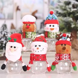 Jar kerstplastic thema kleine cadeauzakken Candy Box Crafts Home Party Decorations 4.23