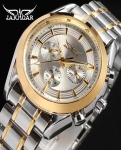 Jaragar Watches Men Automtic Mechanical Watch en acier inoxydable Men039 Business Wrists Montise Renogio Releges entier 1330719