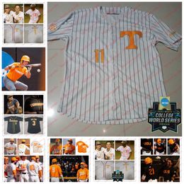 Jared Dickey Blake Burke Tennessee Volunteers Maillot de baseball Christian Moore Zane Denton Chase Burns Chase Dollander Drew Beam 2023 CWS Tennessee Maillots