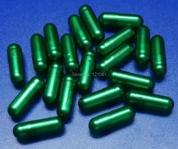 Potten 00 # 500 stuks lege parelcapsules! Parelgroen gekleurde harde gelatine lege capsules (samengevoegde of gescheiden capsules maat 00)