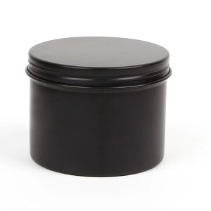 Pots 100 ml boîtes en aluminium 24 pièces boîte en métal ronde noire boîtes de thé dorées pot de crème conteneur de stockage pour bougie cosmétiques baume cire