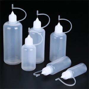 Potten 100 Stuks 5/10/20/30/50Ml Naald Lijm Fles Precisie Tip Applicator flessen Met Afsluitdop Knijp Doseren Fles