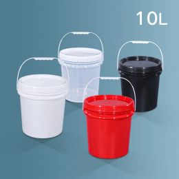 Potten 10L Ronde Plastic Emmer Met Handvat Dikker Food Grade Opslagcontainer Chemische Industrie Verpakking Emmer 1 Stuks