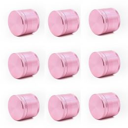 Potten 10 Stuks Roze Grinder Tabak Slijpmachines Herb Spice Crusher 40mm50mm Hoge Kwaliteit Aluminium Roken Accessoires