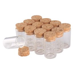 Potten 12 stuks 20 ml Lab Glaswerk Glazen Reageerbuis met Kurk Glazen Potten Flesjes 30*50mm voor DIY Ambachten Bruiloft Gunsten