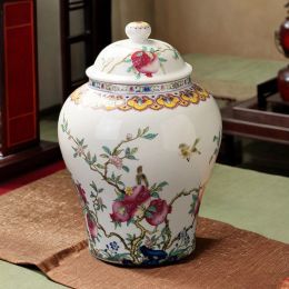 Pots à gingembre en céramique de 1300ml, boîtes à thé en porcelaine chinoise, Vase en céladon de grande capacité, pots de rangement, décoration de la maison