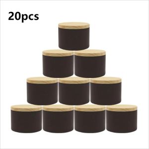 Pots 20 pièces 8oz bougies boîtes de conserve avec couvercle boîtes rondes en fer blanc bricolage aromathérapie bougies pots cosmétique crème pour le visage baume à lèvres emballage pot