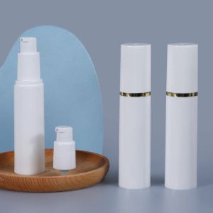 Potten Lege Ronde 30 ML Witte Plastic Fles Vacuüm Lotion Flessen Hervulbare Lotion Shampoo Opslag Container 10 stks/partij