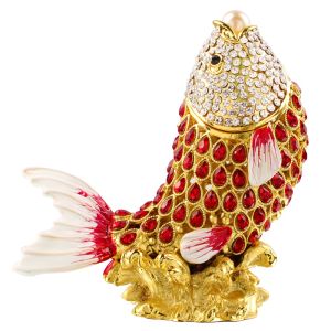 Bocaux Fengshui poisson bibelot boîte Animal souvenir Figurine cadeau de noël maison bureau ornement décor de bureau à collectionner