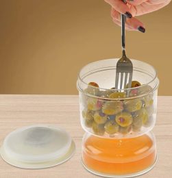 Pots M5TF pour cornichons, distributeur sec et humide de cornichons et d'olives, récipient en sablier pour la cuisine domestique, séparateur de jus
