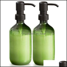 Jars opslag houseKee Organisatie Home Garden2 Pack Premium Green MTI-Purpose Navulable Plastic Soap Pump Flessen Mat Black Dispenser
