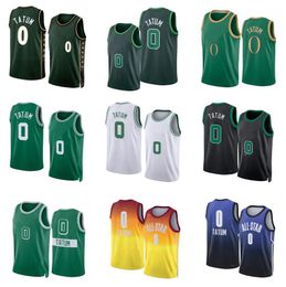 Maillots de basket-ball Jason Tatum S-XXL saison 2022-23 blanc noir vert hommes femmes maillot ville jeunesse 0