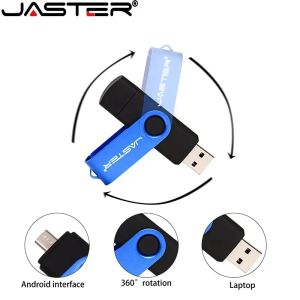 Jaster 3in1 Micro OTG USB 2.0 Flash Drives Adaptadores de tipo C Free 64GB 32GB Memoria de unidad de pluma Stick para Android Smart Phone U Disk