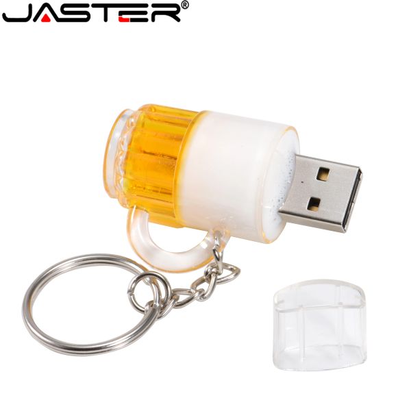 Jaster USB Flash Drive Best Pen à grande vitesse Drive de bière dédiée Modèle de mémoire en verre Stick 4g 8 Go16 Go 32 Go 64 Go 128 Go Pendrive