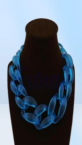 JAVRICK Lackingone collier acrylique gros ras du cou déclaration bavoir chaîne collier pendentifs 5 couleur 7430640