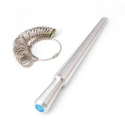 JAVRICK – jauge de jauge de bague en métal, mandrin de mesure de la taille des doigts, bâton de mesure, ensemble d'outils Standard 4825011