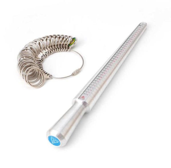 JAVRICK – jauge de jauge de bague en métal, mandrin de mesure de la taille des doigts, bâton de mesure, ensemble d'outils Standard 9532345