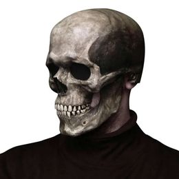 Jaw Decoration Head Movable Full Halloween Horror Scary Mask Cosplay Party Decor 2023 Skull Helmet 921