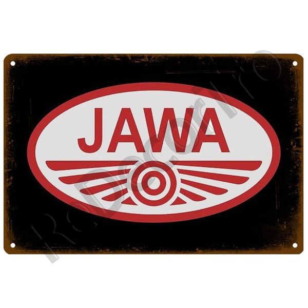 JAWA métal peinture Vintage rétro mur maison Restaurant décoration Plaque métal décor Art étain signe plaque 20 cm x 30 cm Woo