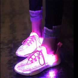 JawayKids Enfant Sneakers Fibre Optique Chaussures pour Garçons Filles Femmes USB Rechargeable Glowing Fun and Gift Kids 220811