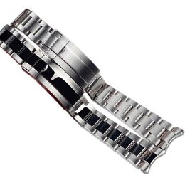 JAWODER Horlogeband 20 21mm Gold Intermediate Polishig New Men Curved End Stainless Steel Watch Band Strap Bracelet voor Rolex Submar296Q