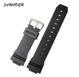 Jawoder Watchband 26mm Black Silicone Rubber Watch Band Riemeloze stalen gesp voor Casiogshock 6900 Sports Watch Bears7794442