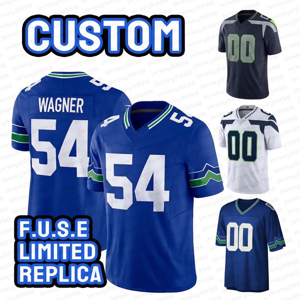 Jaxon Smith-Njigba DK Metcalf Football Jersey Devon Witherspoon Kenneth Walker Geno Smith Tariq Woolen Tyler Lockett Bobby Wagner Marshawn Legacy Replica Jersey