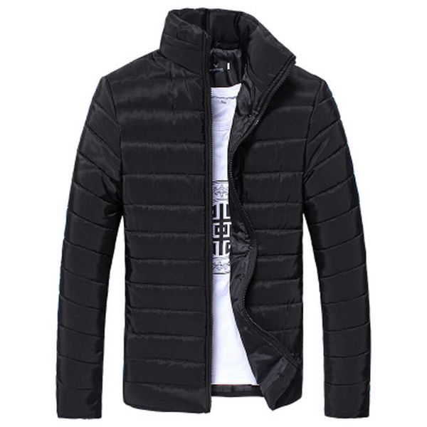 Jaycosin 2020 Nouvelle veste garçons hommes hiver chaud col montant solide mince hiver manteau zippé veste durable mode sport vêtements d'extérieur X0621
