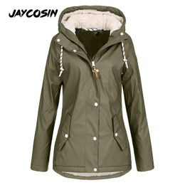 Jaycosin Dames Solid Rain Jacket Outdoor Plus Size Hoodie Waterdichte Overjas Dame Dame Winddichte Jas Sportswear Mode Mujer 201112