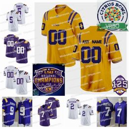 Jayden Daniels voetbaljersey 9 Burrow 2 Kyren Lacy 4 John Emery 7 Kayshon Boutte 8 Malik Nabers 10 Jaray Jenkins 11 Brian Thomas Jr. 12 Tavion Faulk Lsu Tigers Jerseys