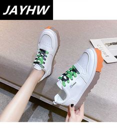 Jayhw damesschoenen merk tennisplatform platte mode witte sneakers gevulkaniseerd Y0907