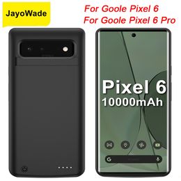 Jayowade 10000mAh Battery Case pour Google Pixel 6 Couverture de téléphone Pixel6 Banque d'alimentation pour Google Pixel 6 Cas de chargeur de batterie Pro