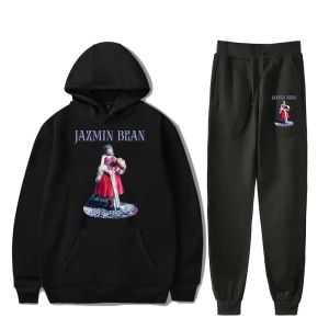 Jazmin Bean Tour Tour Tracksuit Sets mannen Casual Hoodies Sweatshirt+Sweatpants 2 -delige set mannelijke pullover mode streetwear kleren