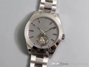 JB 116400 Orologio di Lusso 3131 True Tourbillion Movement Horloges Sliver PVD Steel Watch Case Herenhorloge
