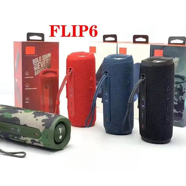 FLIP6 Haut-parleur Bluetooth portable Charge 5 IPX7 Mini haut-parleur étanche et anti-poussière Musique basse stéréo extérieure Son puissant et sublimation des basses profondes