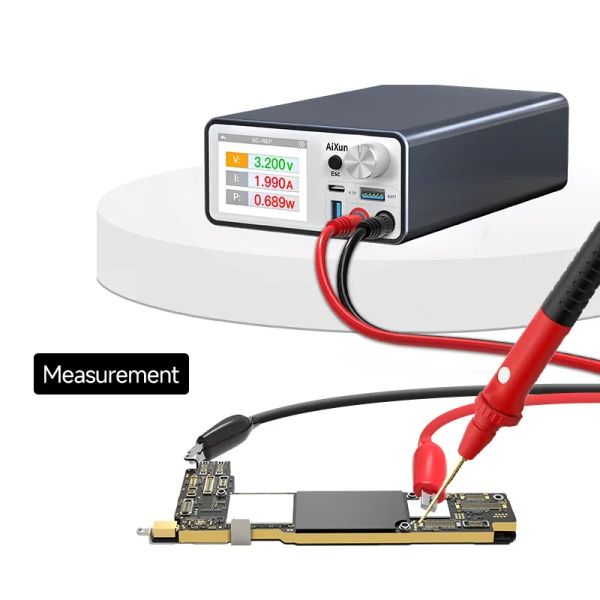 JC AIXUN P2408S DC Fuente de alimentación Ajustable 32V 8A LED Digital Lab Bench Fuente Voltaje Regulador lineal Herramienta de reparación de teléfonos móviles