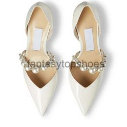 JC Jimmynessity Choo Aurelie Sandales pointues Fashion Italie Femmes raffinées Pumps Toe Perle Bangle