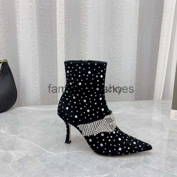 JC Jimmynessity Choo Crystal Quality Quality Hingestones Boots Boots pointu Point